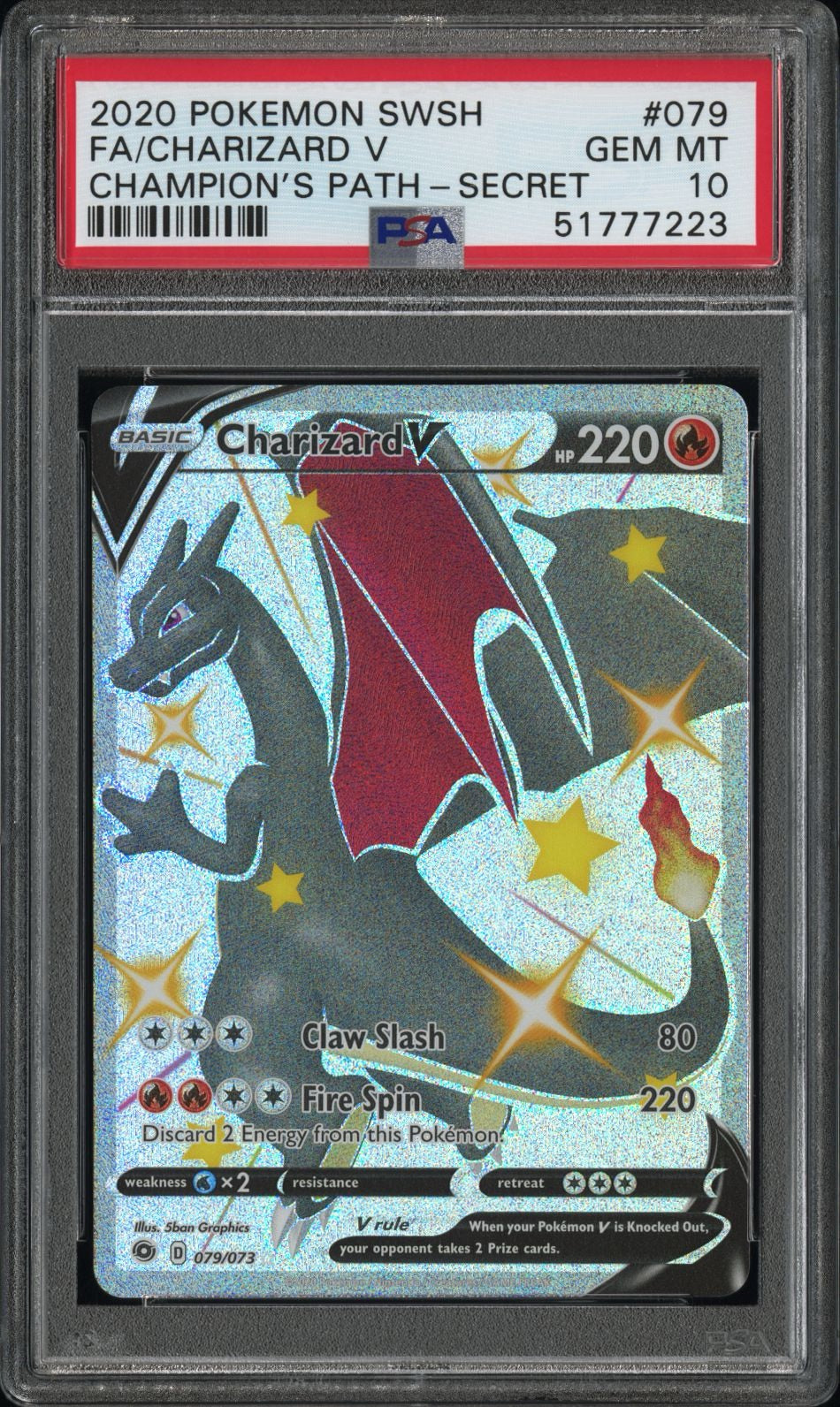 CHARIZARD V FULL ART #079 - PSA 10