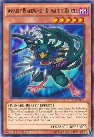 Assault Blackwing - Kunai the Drizzle (MP16-EN119) - 2016 Mega-Tins Mega Pack 1st Edition