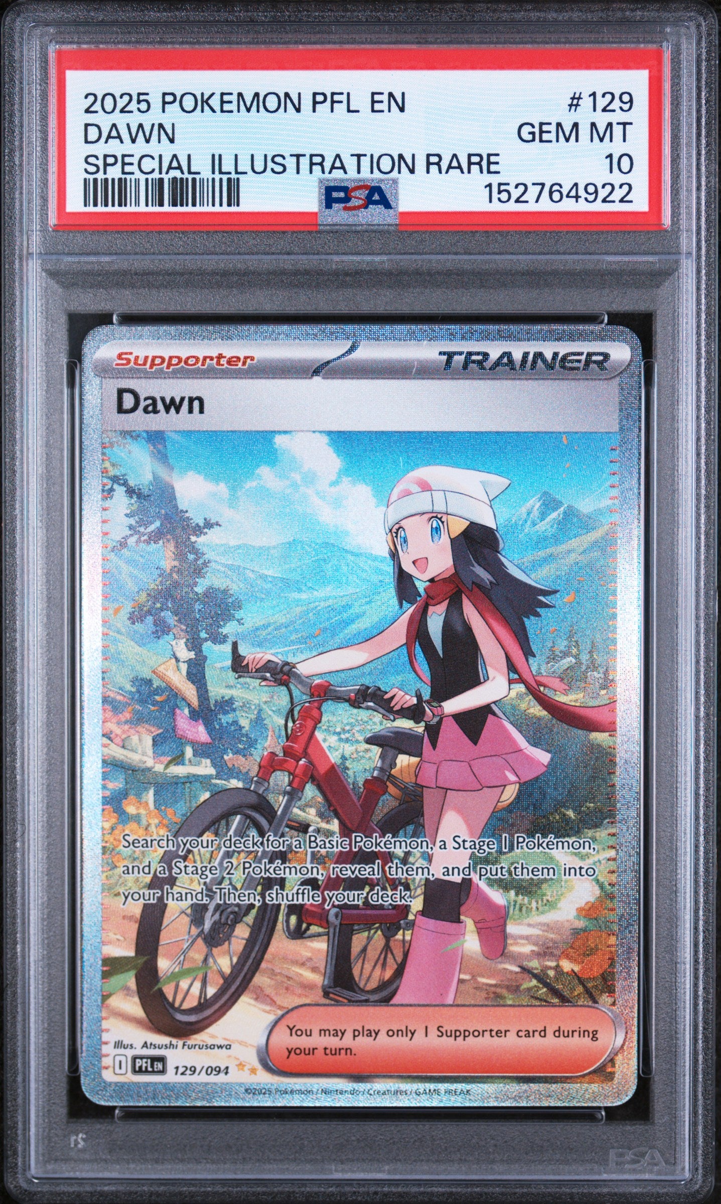 2025 POKEMON PFL EN-PHANTASMAL FLAMES #129 DAWN SPECIAL ILLUSTRATION RARE