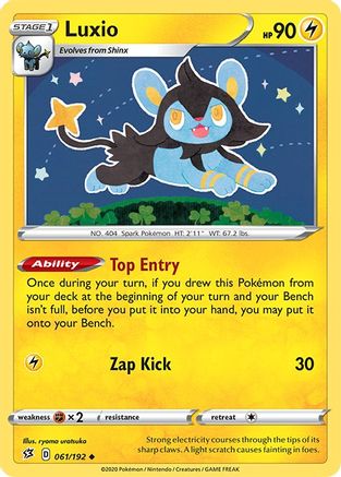 Luxio - 061/192 - Reverse Holofoil SWSH02 Rebel Clash - Uncommon
