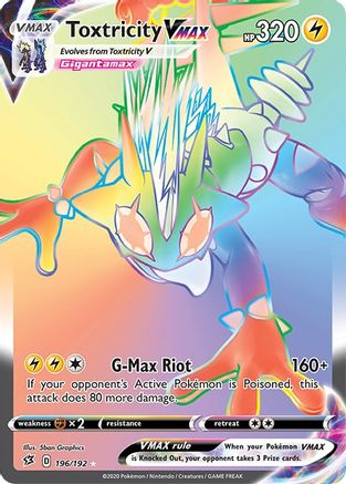 Toxtricity VMAX (Secret)/192 - Holofoil SWSH02 Rebel Clash - Secret Rare