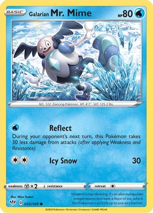 Galarian Mr. Mime - 035/189 - Reverse Holofoil SWSH03 Darkness Ablaze - Common