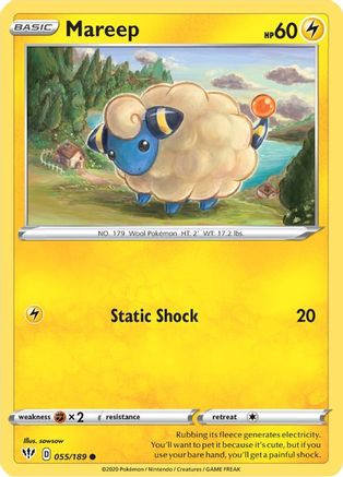 Mareep - 055/189 SWSH03 Darkness Ablaze - Common