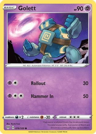 Golett - 076/189 SWSH03 Darkness Ablaze - Common