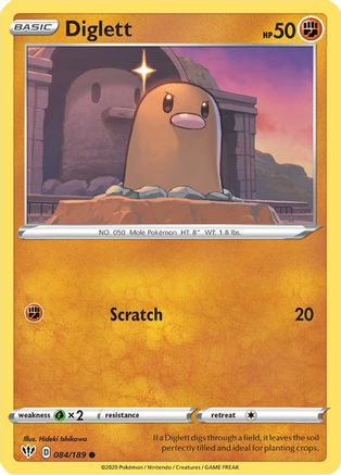Diglett - 084/189 SWSH03 Darkness Ablaze - Common