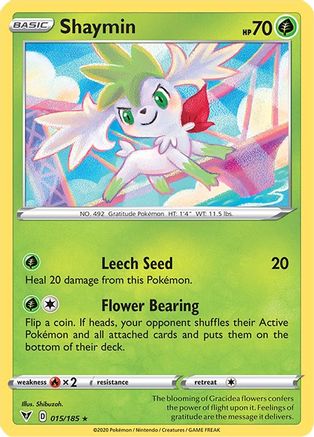 Shaymin - 015/185 - Holofoil SWSH04 Vivid Voltage - Holo Rare