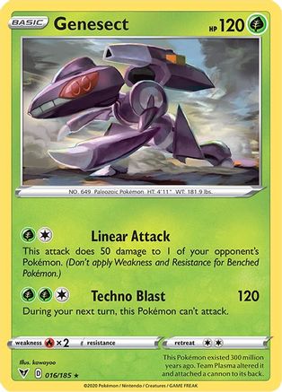 Genesect - 016/185 - Reverse Holofoil SWSH04 Vivid Voltage - Holo Rare