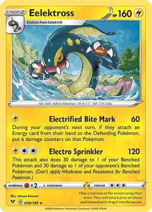 Eelektross - 059/185 - Reverse Holofoil SWSH04 Vivid Voltage - Rare