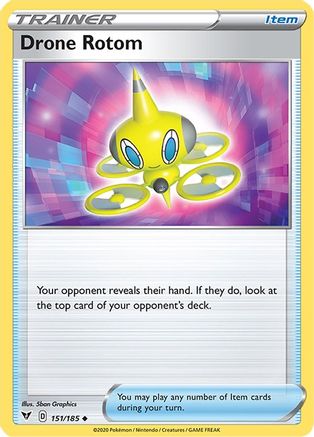 Drone Rotom - 151/185 - Reverse Holofoil SWSH04 Vivid Voltage - Uncommon