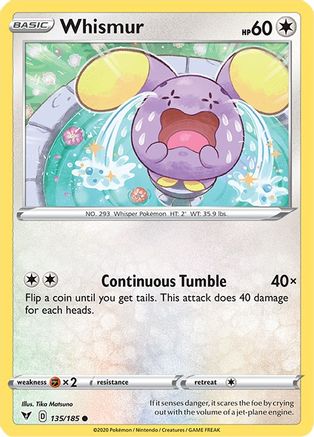 Whismur - 135/185 SWSH04 Vivid Voltage - Common