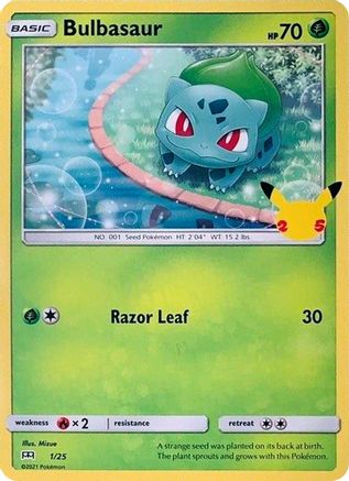 Bulbasaur - 001/025 - Holofoil McDonalds 25th Anniversary Promos - Promo