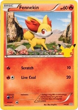 Fennekin - 014/025 McDonalds 25th Anniversary Promos - Promo