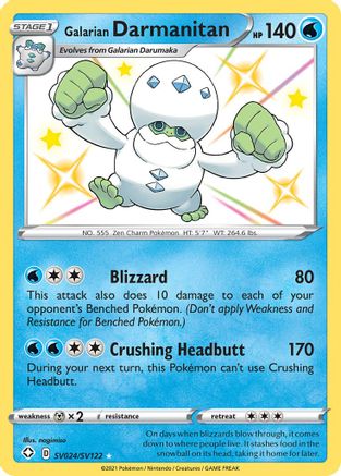 Galarian Darmanitan - SV024/SV122 - Holofoil Shining Fates Shiny Vault - Shiny Holo Rare