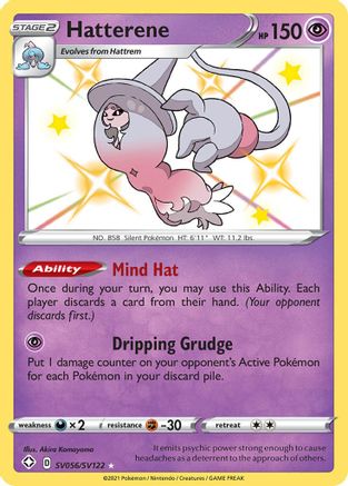 Hatterene - SV056/SV122 - Holofoil Shining Fates Shiny Vault - Shiny Holo Rare