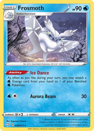 Frosmoth - 030/072 - Reverse Holofoil Shining Fates - Holo Rare