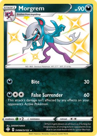 Morgrem - SV084/SV122 - Holofoil Shining Fates Shiny Vault - Shiny Holo Rare