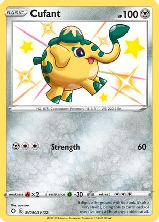 Cufant - SV090/SV122 - Holofoil Shining Fates Shiny Vault - Shiny Holo Rare