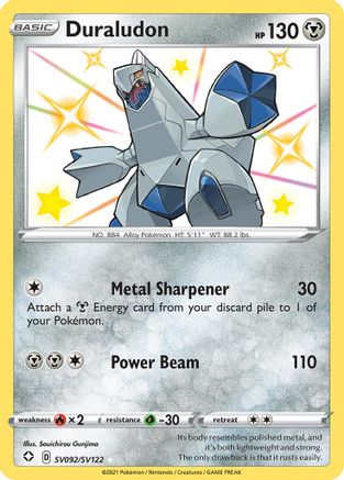 Duraludon - SV092/SV122 - Holofoil Shining Fates Shiny Vault - Shiny Holo Rare