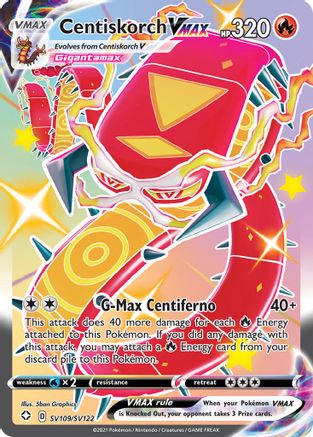 Centiskorch VMAX - SV109/SV122 - Holofoil Shining Fates Shiny Vault - Shiny Holo Rare