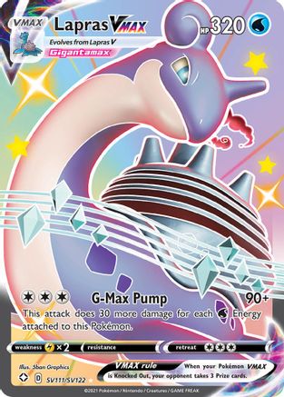 Lapras VMAX - SV111/SV122 - Holofoil Shining Fates Shiny Vault - Shiny Holo Rare