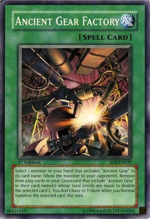 Ancient Gear Factory (SOI-EN039) - Shadow of Infinity Unlimited