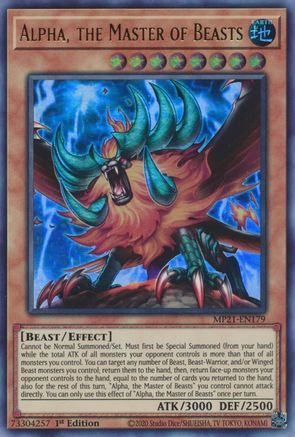 Alpha, the Master of Beasts (MP21-EN179) - 2021 Tin of Ancient Battles 1st Edition