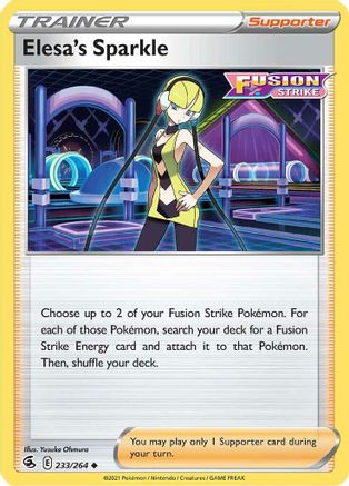 Elesa's Sparkle - 233/264 - Reverse Holofoil SWSH08 Fusion Strike - Uncommon