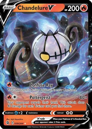 Chandelure V - 039/264 - Holofoil SWSH08 Fusion Strike - Ultra Rare