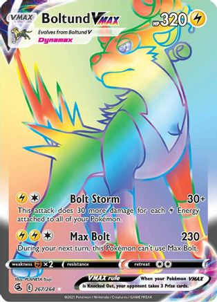 Boltund VMAX (Secret) - 267/264 - Holofoil SWSH08 Fusion Strike - Secret Rare