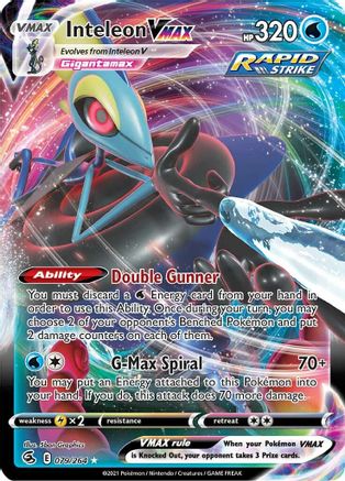 Inteleon VMAX - 079/264 - Holofoil SWSH08 Fusion Strike - Ultra Rare