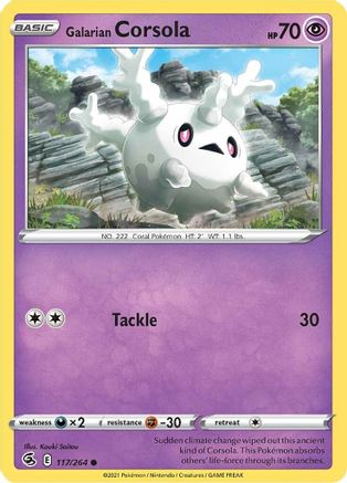Galarian Corsola - 117/264 SWSH08 Fusion Strike - Common