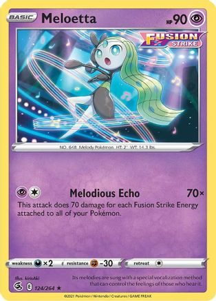 Meloetta - 124/264 SWSH08 Fusion Strike - Rare