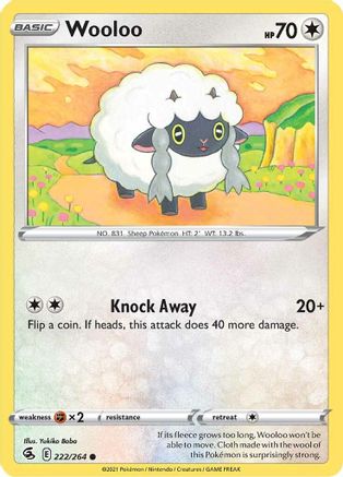 Wooloo (222) - 222/264 SWSH08 Fusion Strike - Common