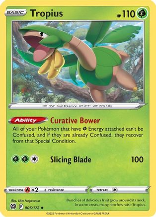 Tropius - 005/172 SWSH09 Brilliant Stars - Uncommon