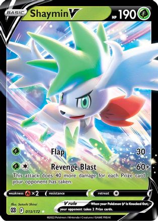 Shaymin V - 013/172 - Holofoil SWSH09 Brilliant Stars - Ultra Rare