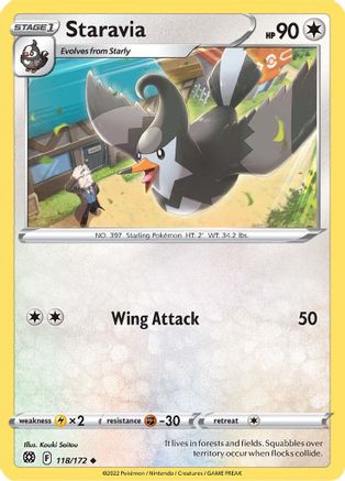 Staravia - 118/172 SWSH09 Brilliant Stars - Uncommon