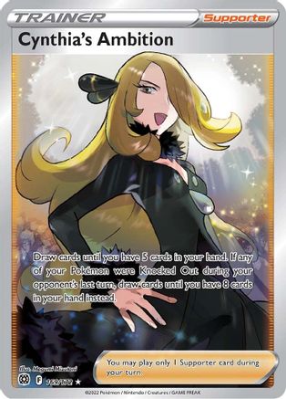 Cynthia's Ambition (Full Art) - 169/172 - Holofoil SWSH09 Brilliant Stars - Ultra Rare