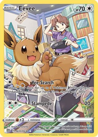 Eevee - TG11/TG30 - Holofoil SWSH09 Brilliant Stars Trainer Gallery - Ultra Rare