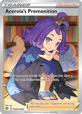 Acerola's Premonition - TG24/TG30 - Holofoil SWSH09 Brilliant Stars Trainer Gallery - Ultra Rare