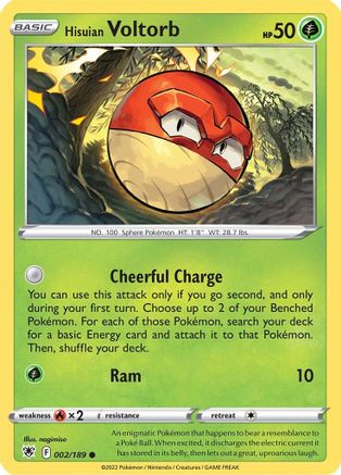 Hisuian Voltorb - 002/189 SWSH10 Astral Radiance - Common
