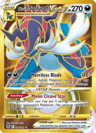 Hisuian Samurott VSTAR (Secret) (209) - 209/189 - Holofoil SWSH10 Astral Radiance - Secret Rare