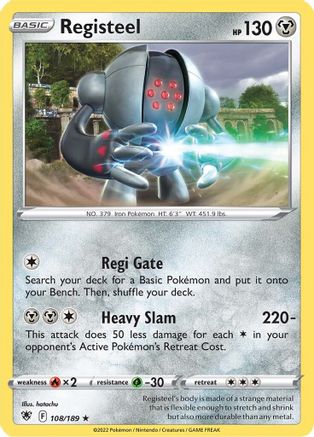 Registeel - 108/189 SWSH10 Astral Radiance - Rare