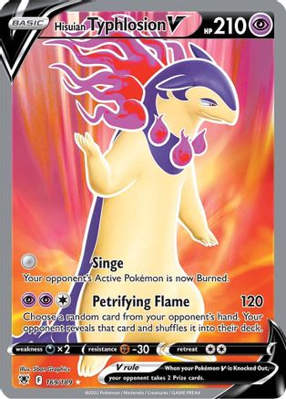 Hisuian Typhlosion V (Full Art) - 169/189 - Holofoil SWSH10 Astral Radiance - Ultra Rare