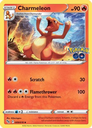 Charmeleon - 009/078 Pokemon GO - Uncommon