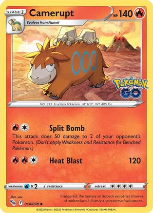 Camerupt - 014/078 Pokemon GO - Uncommon