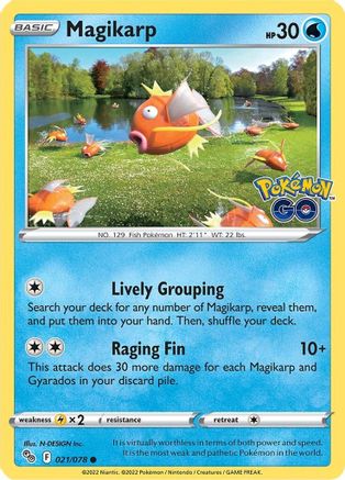 Magikarp - 021/078 - Reverse Holofoil Pokemon GO - Common