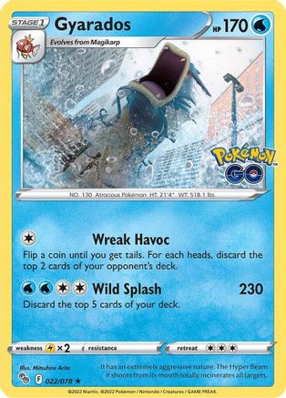 Gyarados - 022/078 - Reverse Holofoil Pokemon GO - Holo Rare