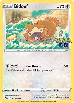 Bidoof - 059/078 Pokemon GO - Common