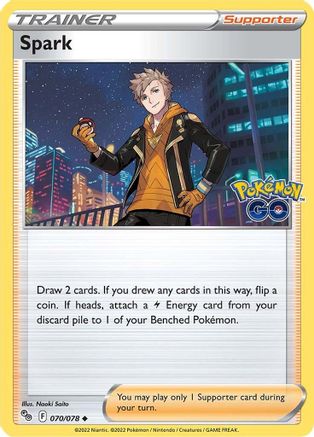 Spark - 070/078 - Reverse Holofoil Pokemon GO - Uncommon