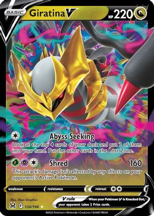 Giratina V - 130/196 - Holofoil SWSH11 Lost Origin - Ultra Rare